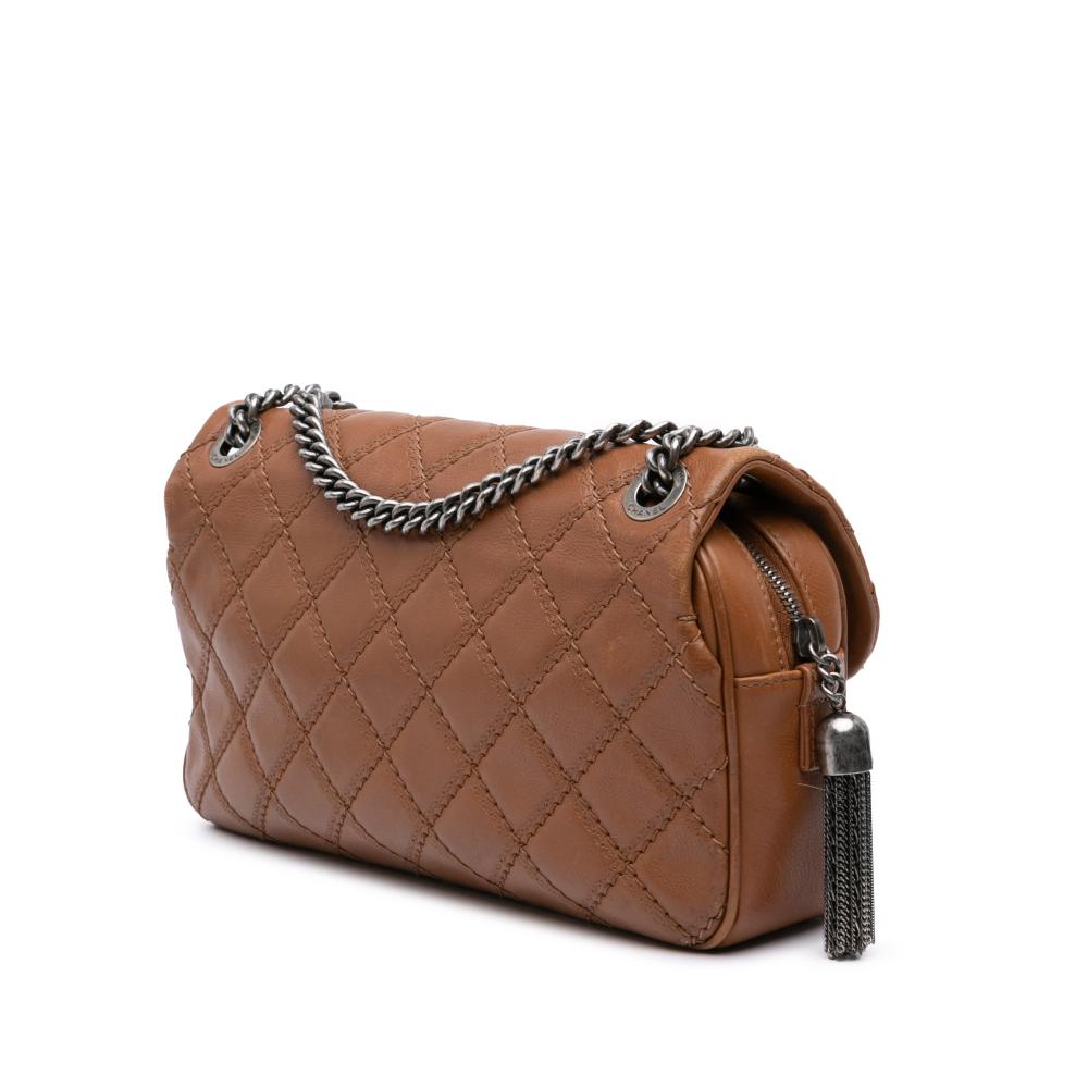 Brown Leather Chanel Flap Bag