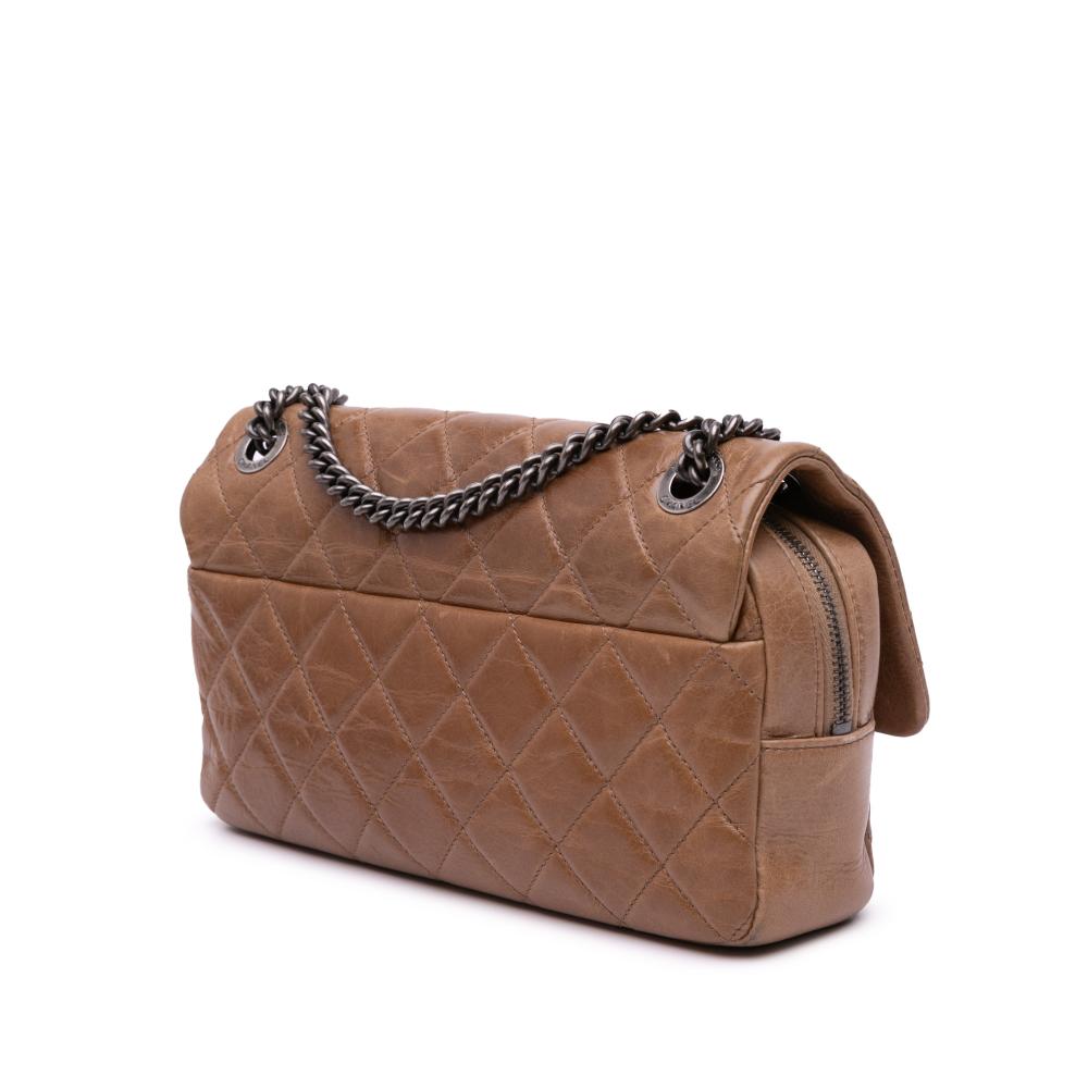Brown Leather Chanel Flap Bag