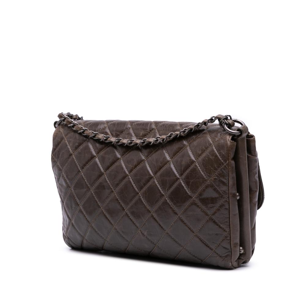 Brown Leather Chanel Flap Bag