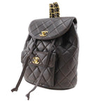 Brown Leather Chanel Backpack
