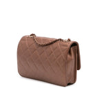 Brown Leather Chanel Wallet On Chain