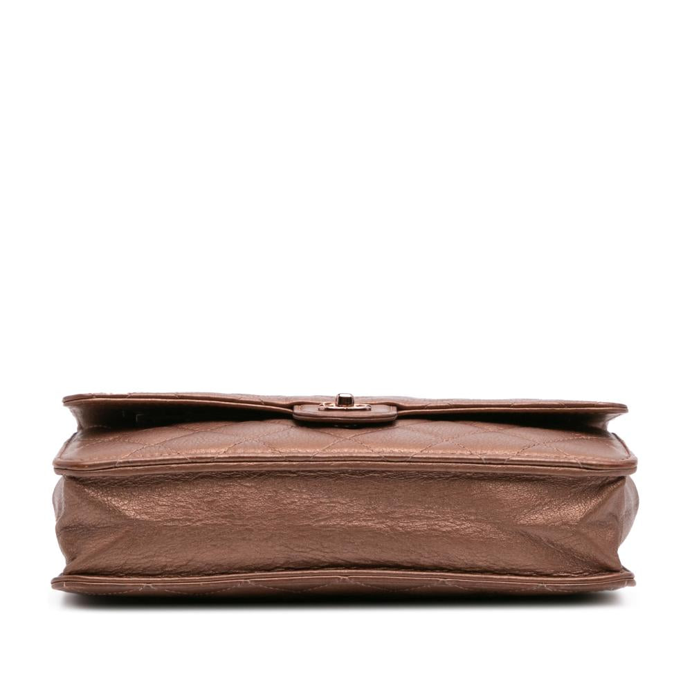 Brown Leather Chanel Wallet On Chain