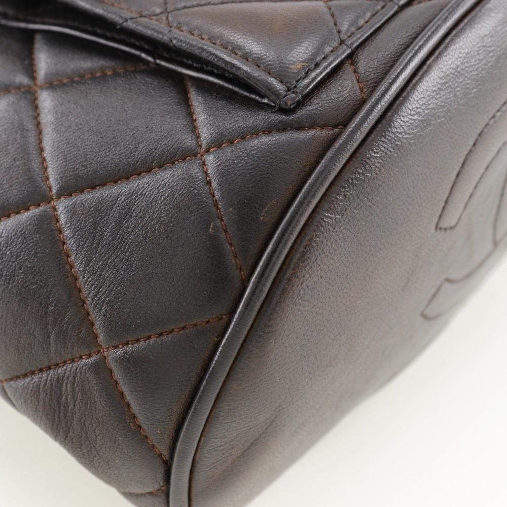 Brown Leather Chanel Backpack