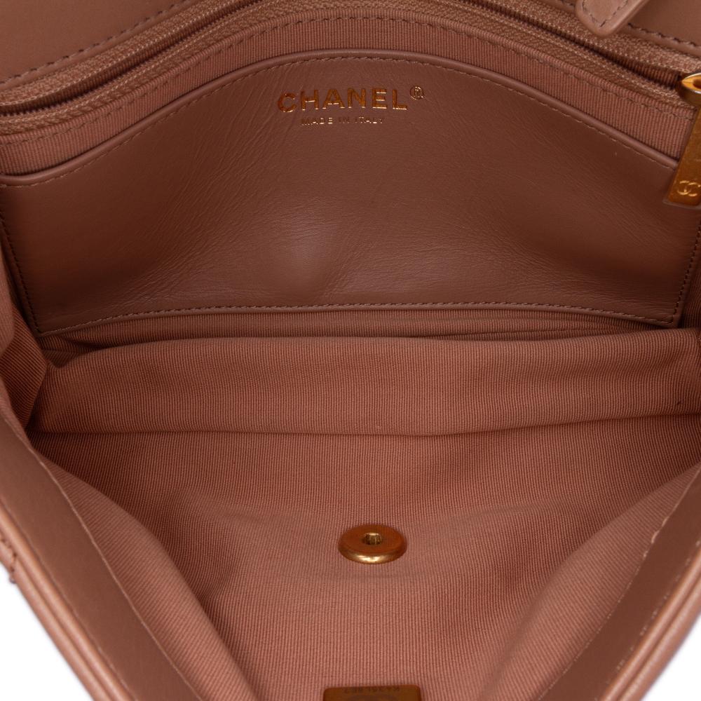 Brown Leather Chanel Flap Bag