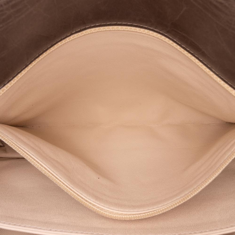 Brown Leather Chanel Flap Bag