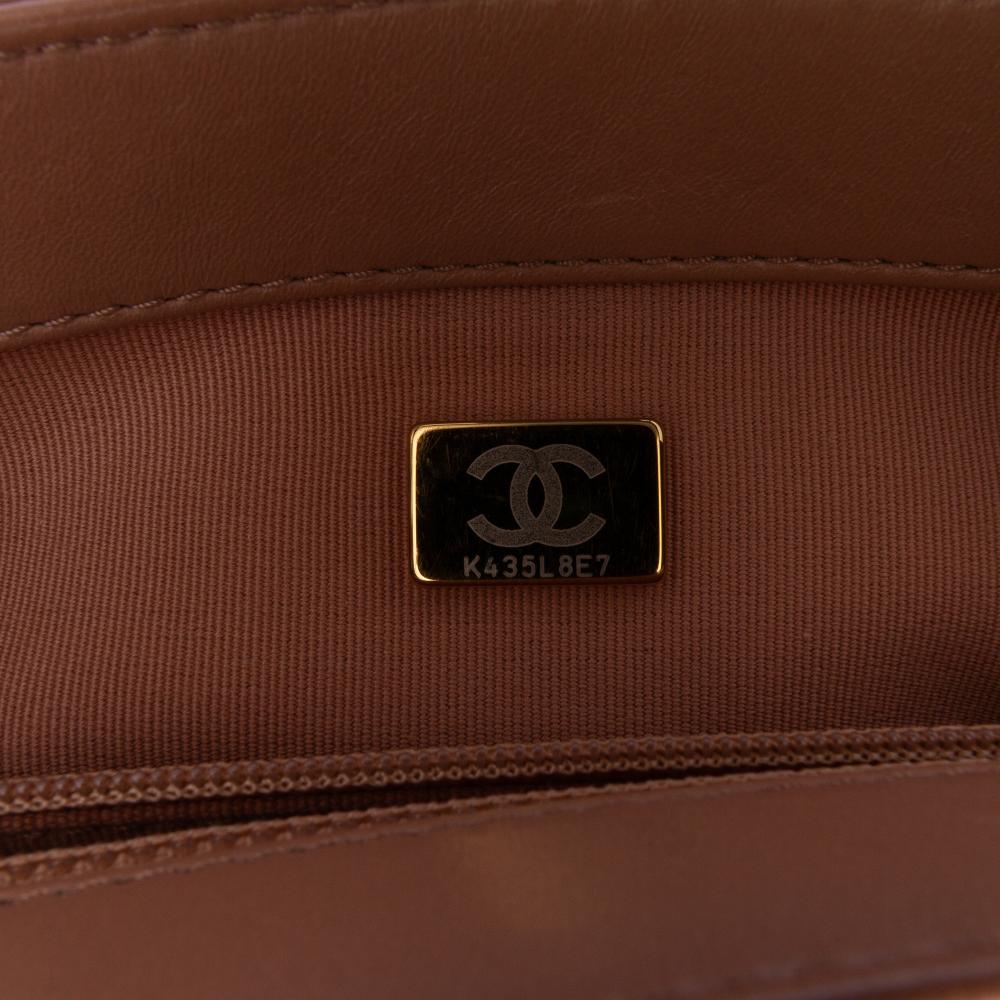 Brown Leather Chanel Flap Bag