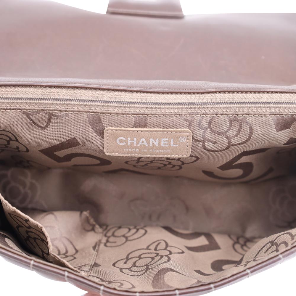 Brown Leather Chanel Flap Bag