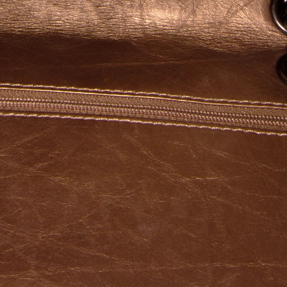 Brown Leather Chanel Flap Bag