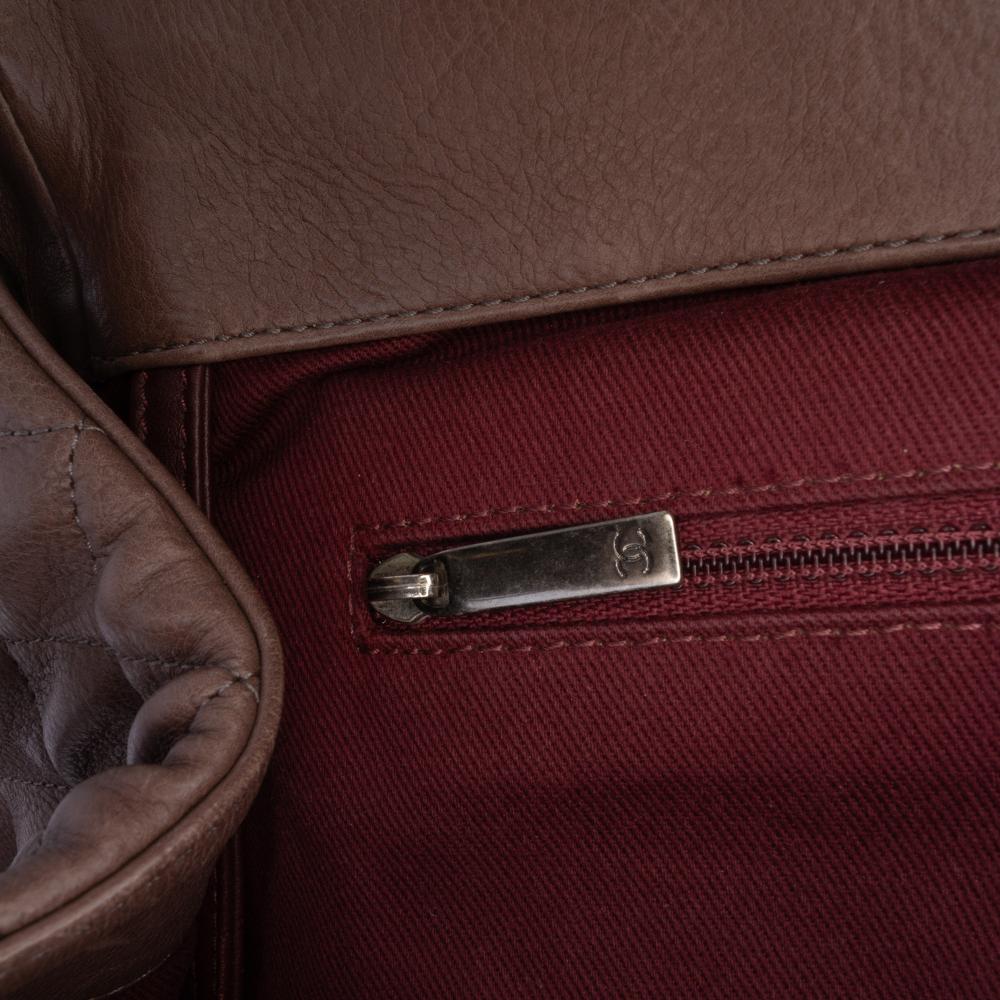 Brown Leather Chanel Flap Bag