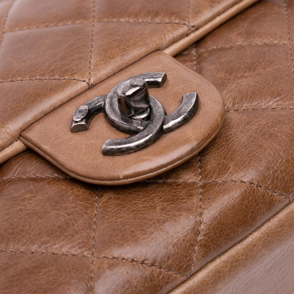 Brown Leather Chanel Flap Bag