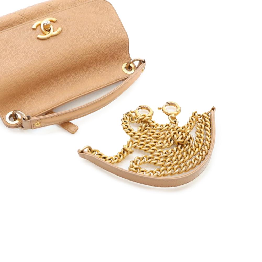 Brown Leather Chanel Flap Bag