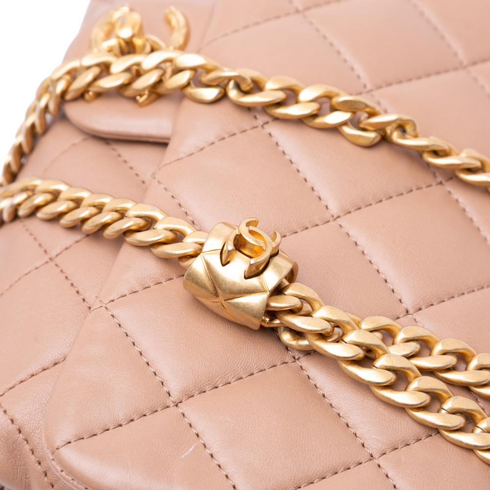 Brown Leather Chanel Flap Bag