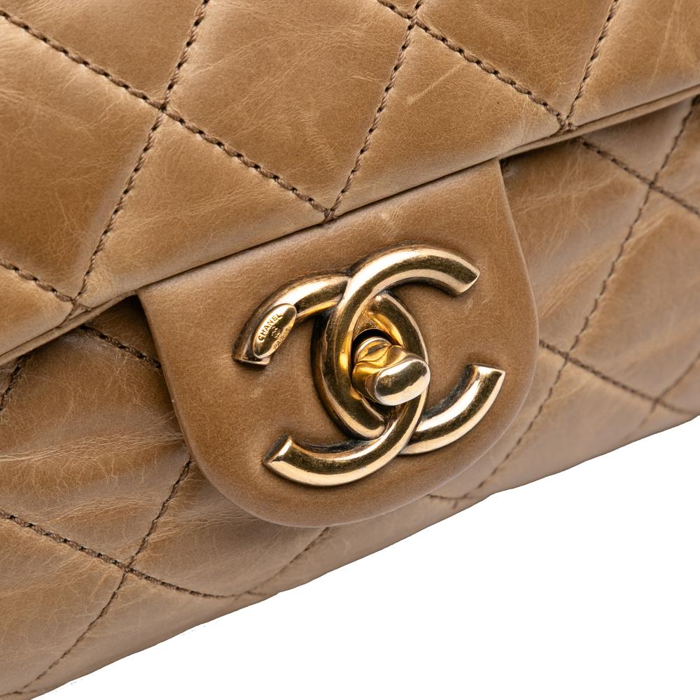 Brown Leather Chanel Flap Bag