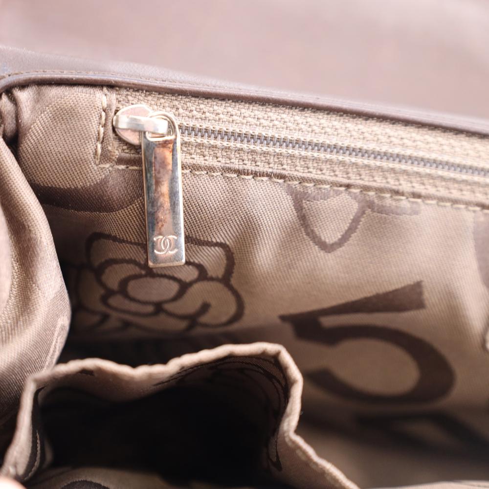 Brown Leather Chanel Flap Bag