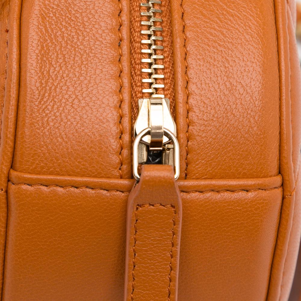 Brown Leather Chanel Crossbody Bag
