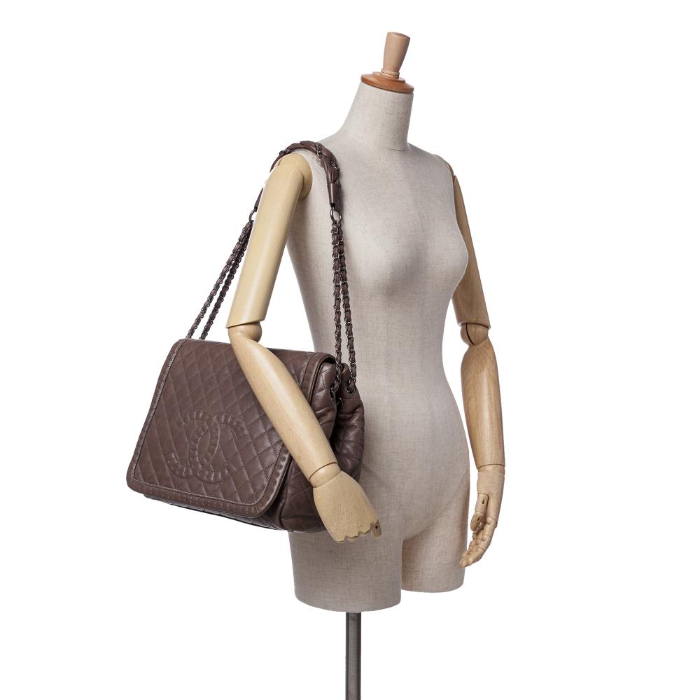 Brown Leather Chanel Flap Bag