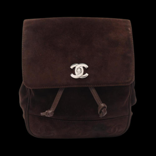 Brown Suede Chanel Backpack