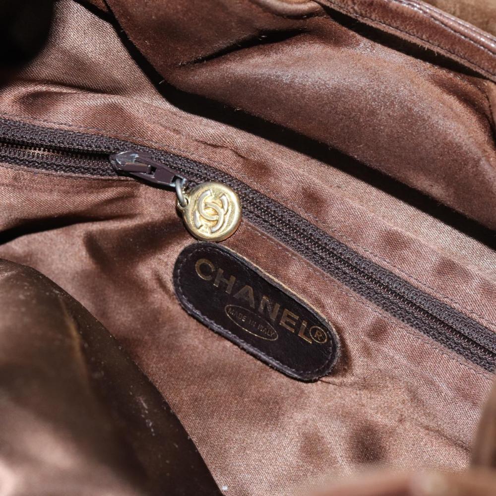 Brown Suede Chanel Backpack