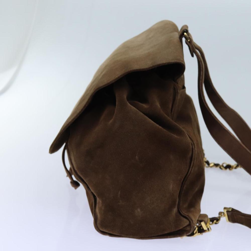 Brown Suede Chanel Backpack