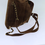 Brown Suede Chanel Backpack