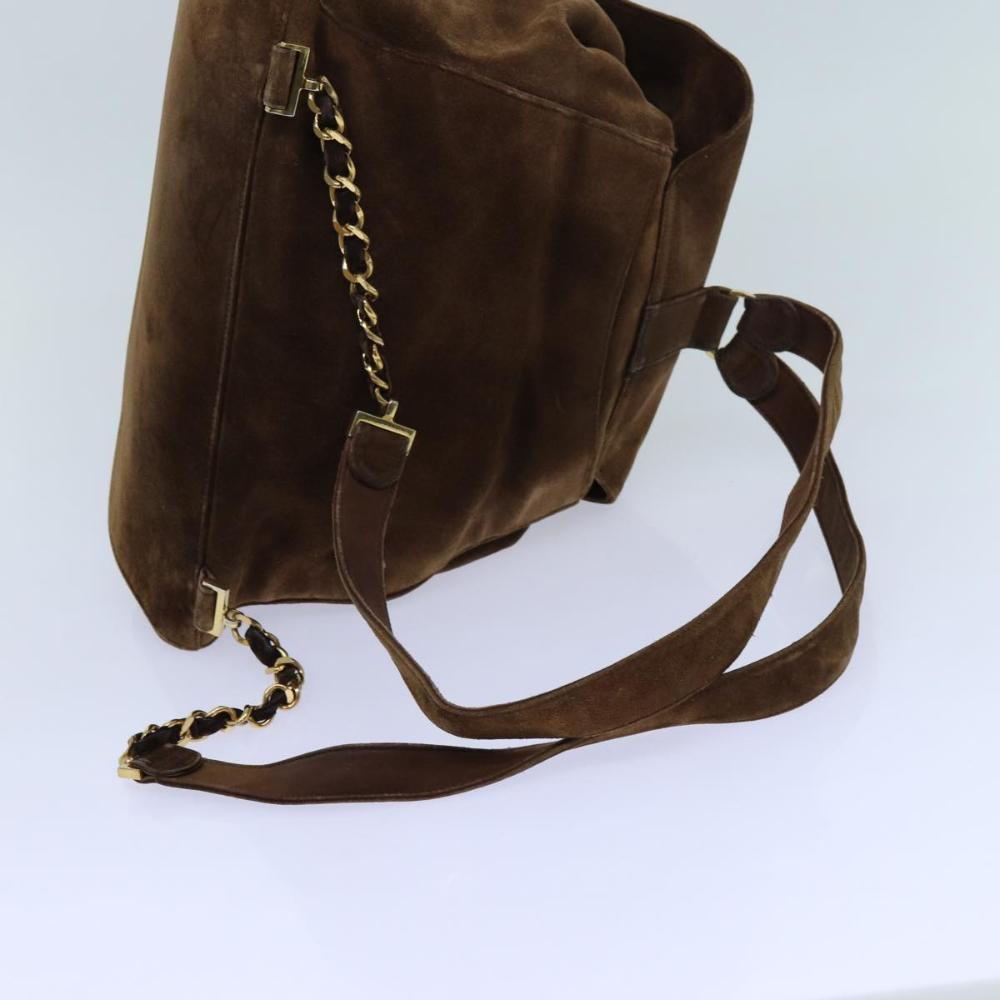 Brown Suede Chanel Backpack