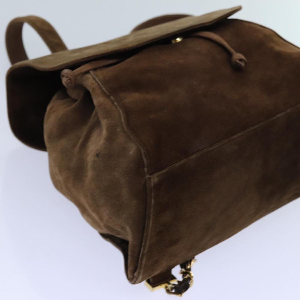 Brown Suede Chanel Backpack