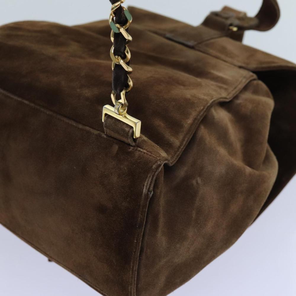 Brown Suede Chanel Backpack