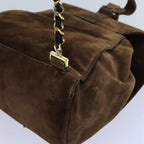 Brown Suede Chanel Backpack