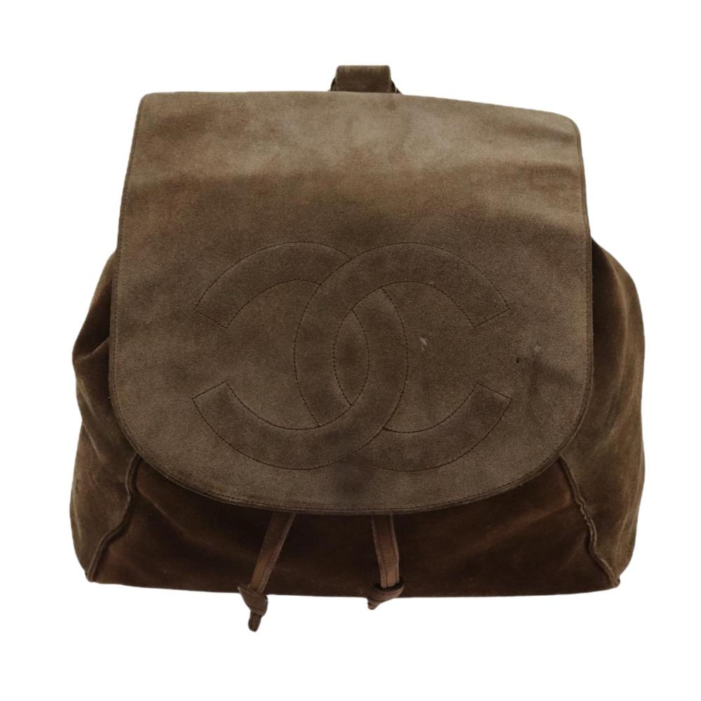 Brown Suede Chanel Backpack