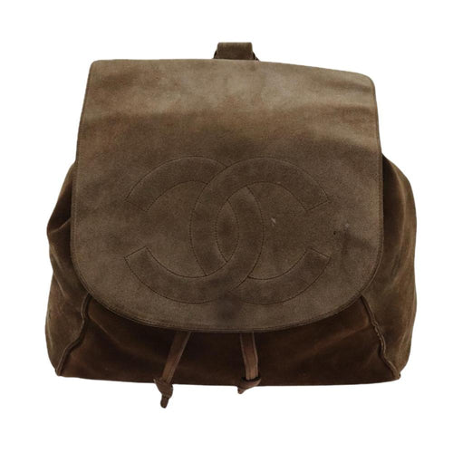 Brown Suede Chanel Backpack
