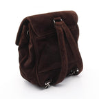Brown Suede Chanel Backpack