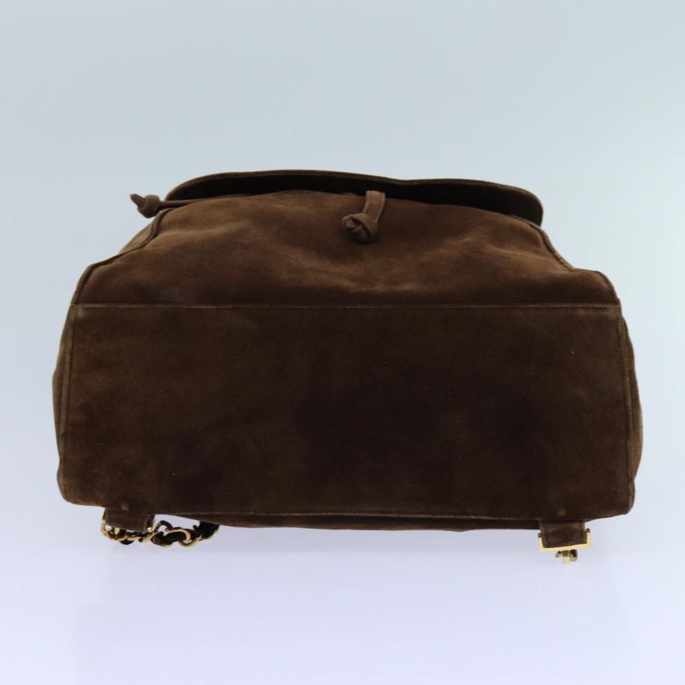 Brown Suede Chanel Backpack