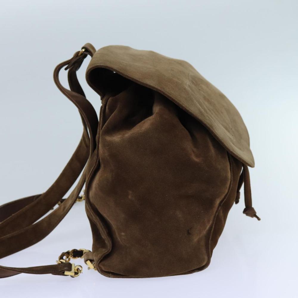 Brown Suede Chanel Backpack
