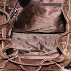 Brown Suede Chanel Backpack