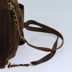 Brown Suede Chanel Backpack