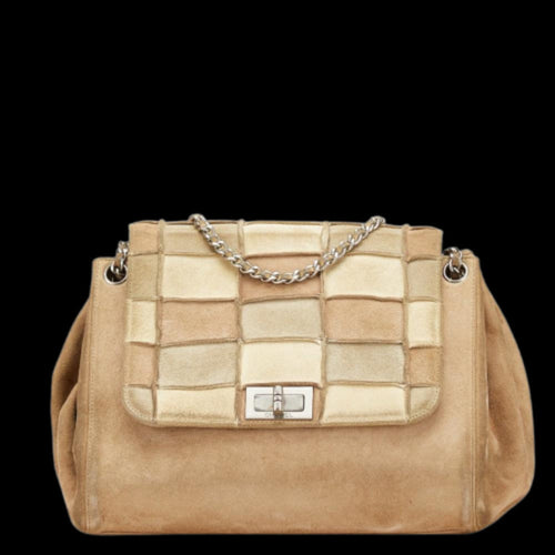 Brown Suede Chanel Shoulder Bag