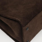 Brown Suede Chanel Shoulder Bag