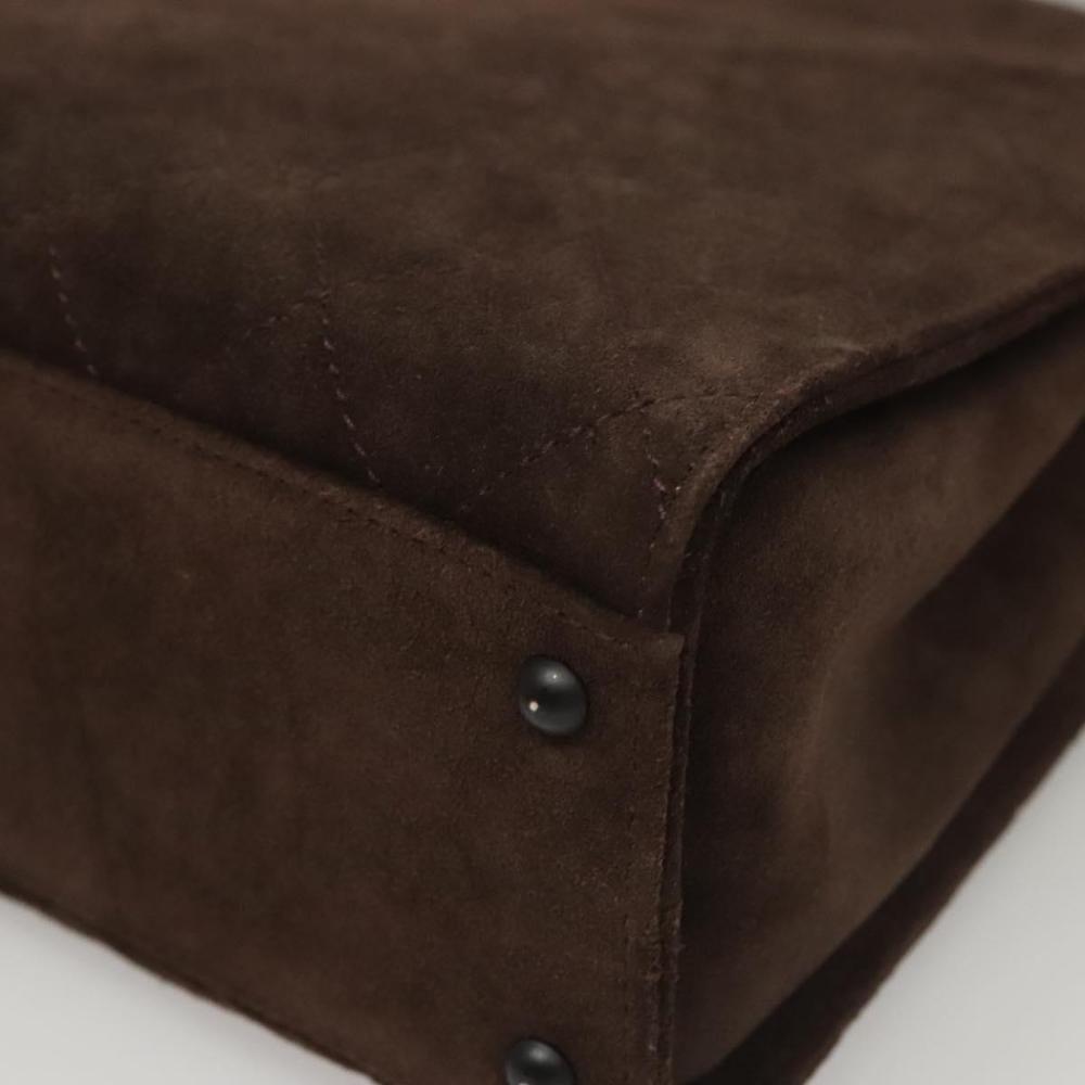Brown Suede Chanel Shoulder Bag