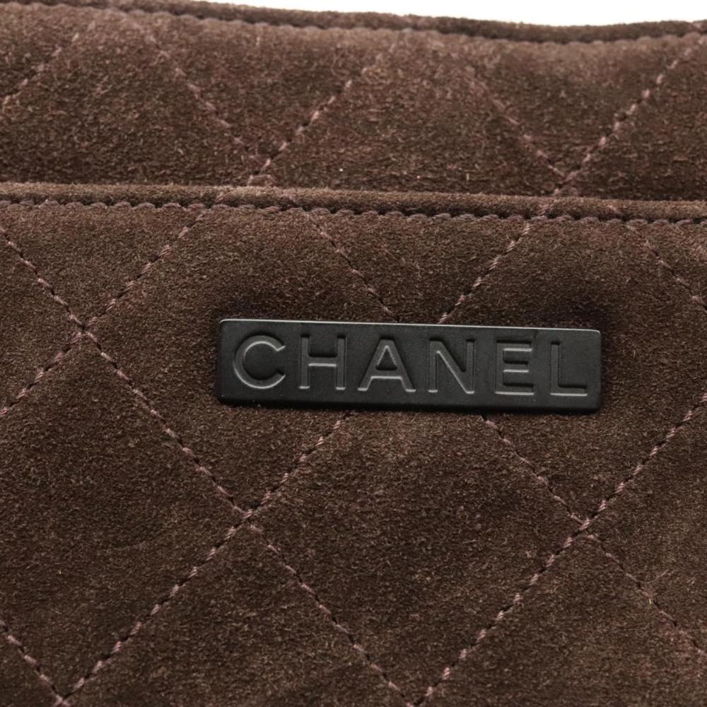 Brown Suede Chanel Shoulder Bag