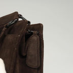 Brown Suede Chanel Shoulder Bag