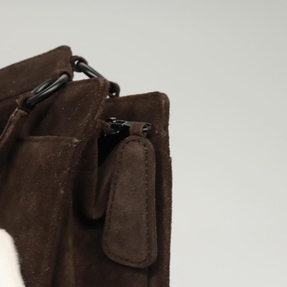 Brown Suede Chanel Shoulder Bag