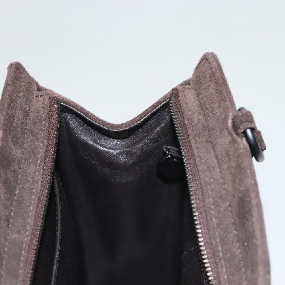 Brown Suede Chanel Shoulder Bag
