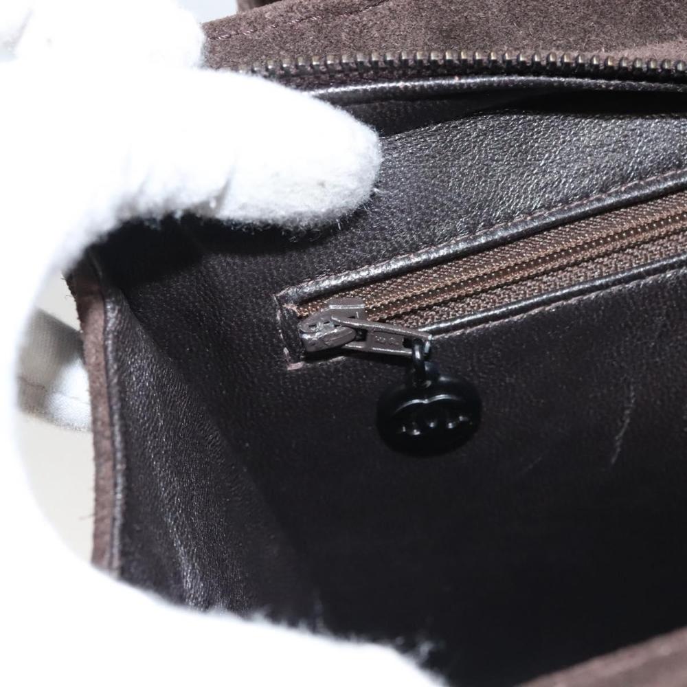 Brown Suede Chanel Shoulder Bag
