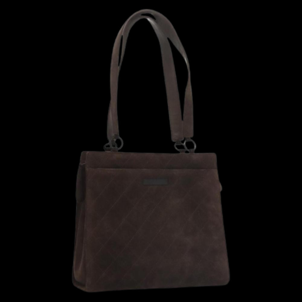 Brown Suede Chanel Shoulder Bag