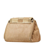 Brown Suede Chanel Shoulder Bag