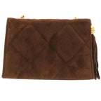 Brown Suede Chanel Shoulder Bag