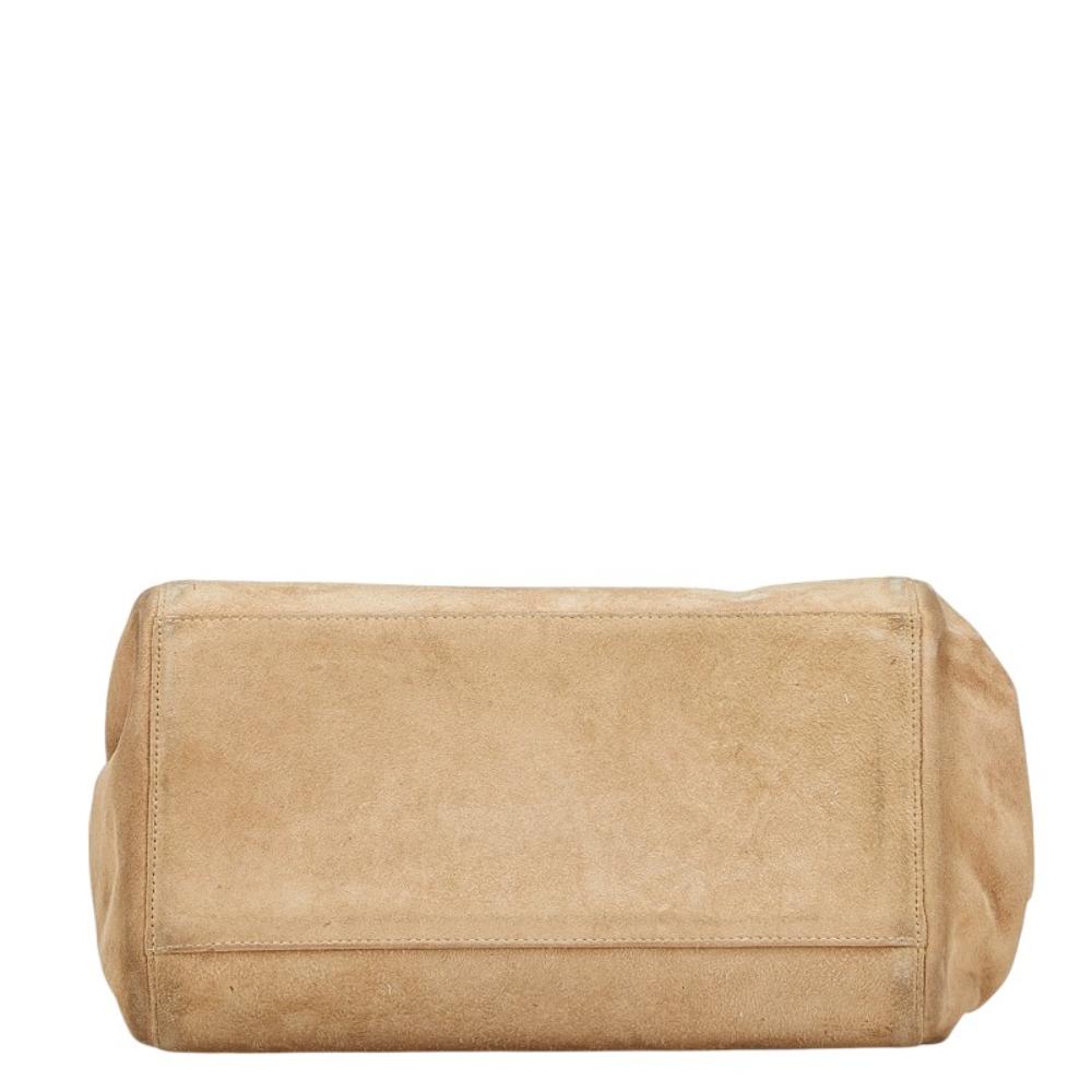 Brown Suede Chanel Shoulder Bag