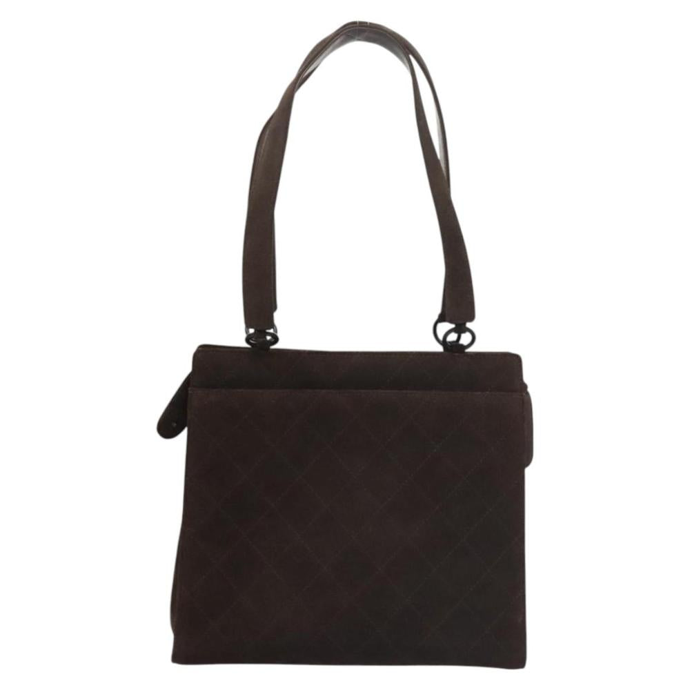 Brown Suede Chanel Shoulder Bag