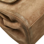 Brown Suede Chanel Shoulder Bag