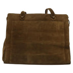 Brown Suede Chanel Shoulder Bag